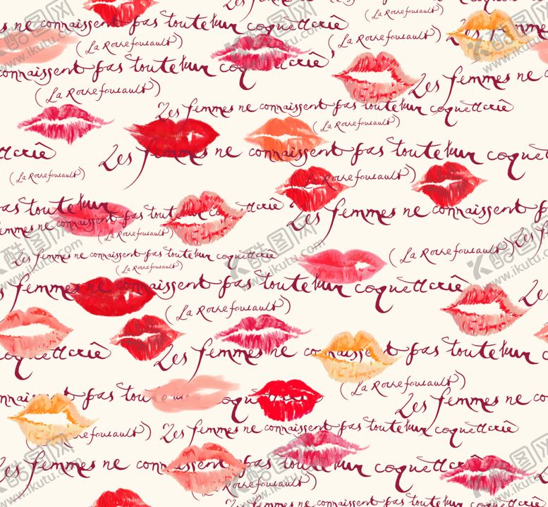 编号：27558104080005371885【酷图网】源文件下载-大牌浪漫红唇手写文字