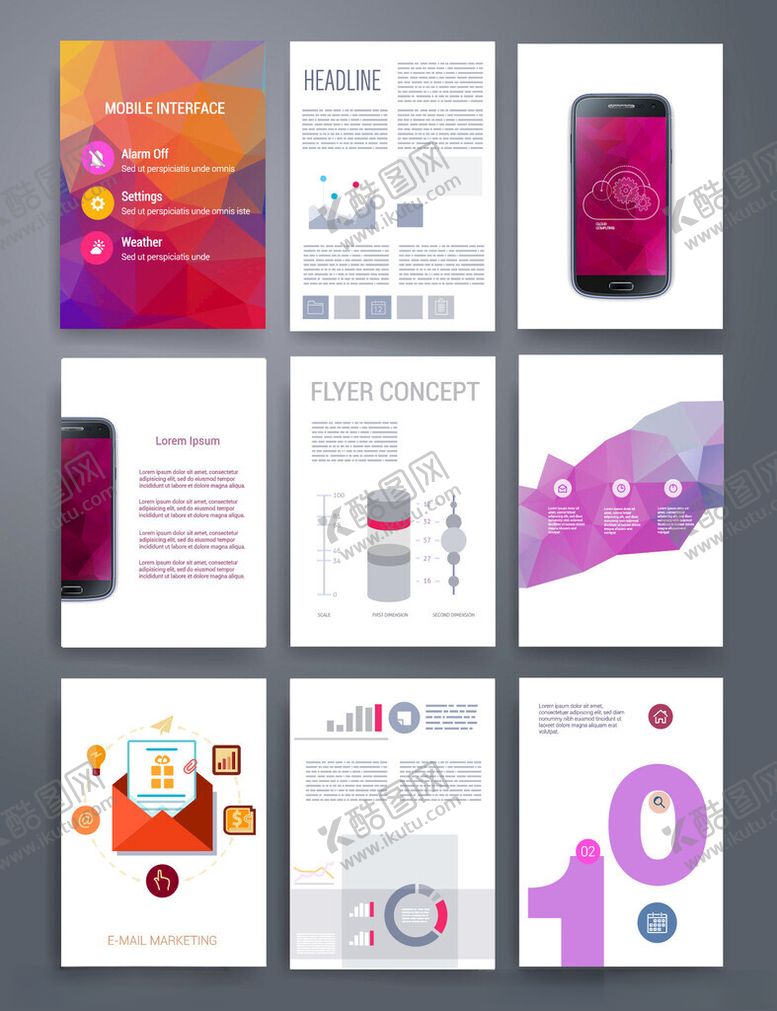 编号：87435004300103597399【酷图网】源文件下载-多彩网页设计界面展示