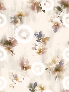 水彩花卉图案背景