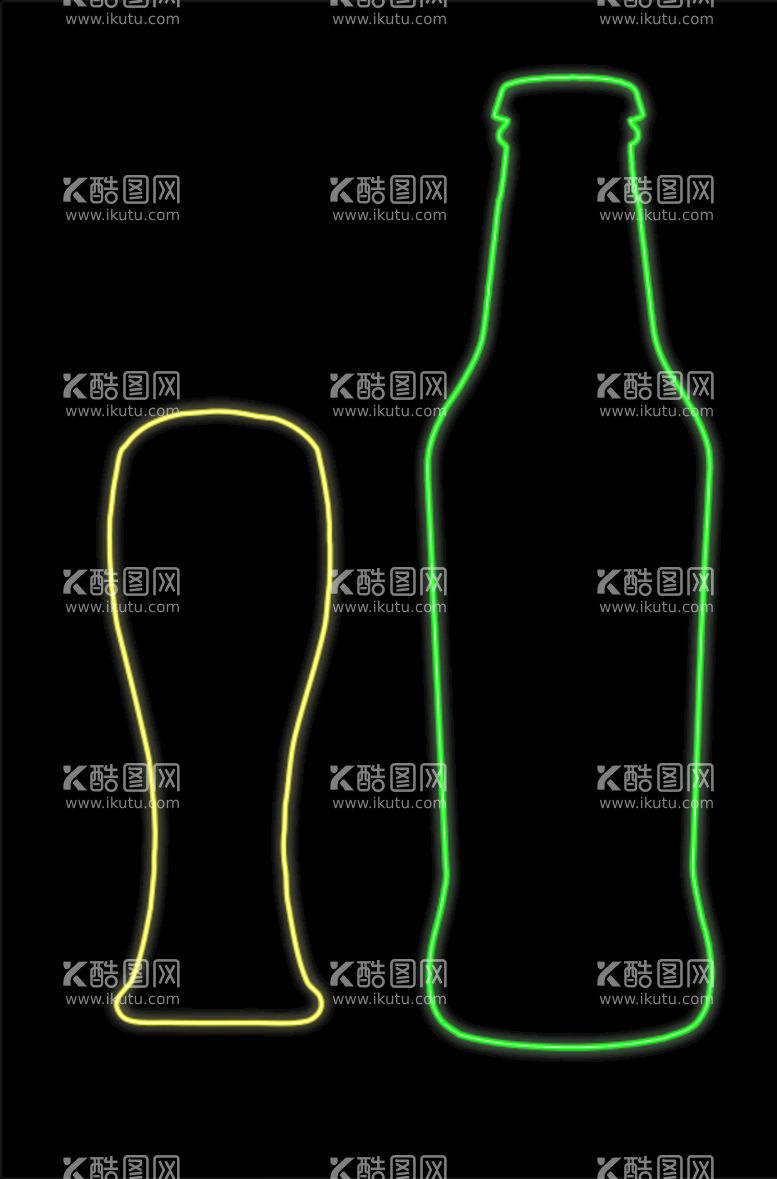 编号：26400603201514258993【酷图网】源文件下载-霓虹灯酒杯酒瓶