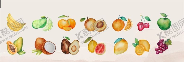 编号：77985106171036352088【酷图网】源文件下载-插画水果合集