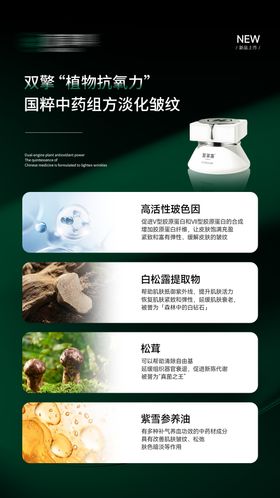 简约护肤品成分美业产品海报