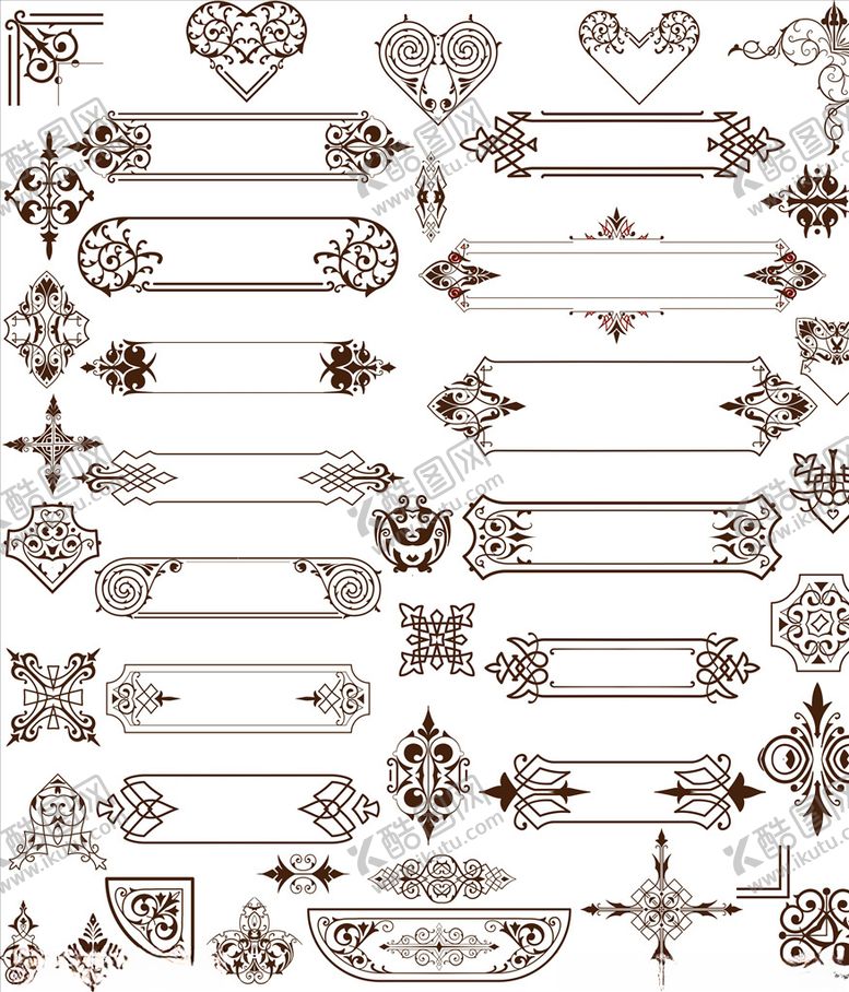 编号：81070011012200435046【酷图网】源文件下载-欧式矢量花边花纹