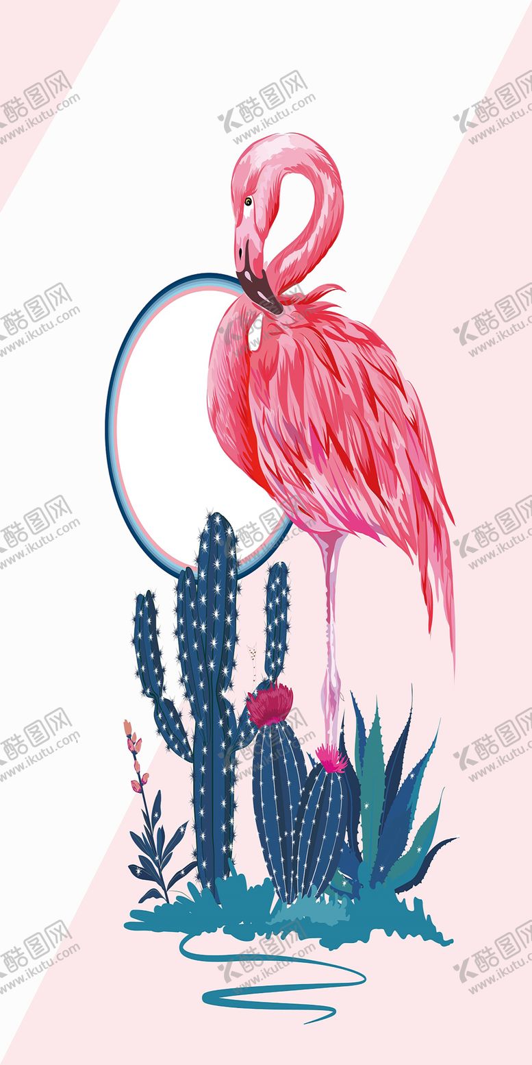 编号：12938105120608282035【酷图网】源文件下载-火烈鸟装饰画
