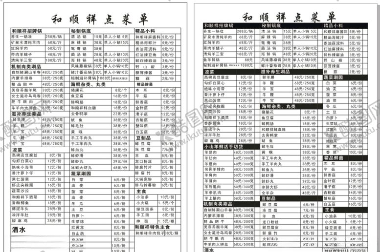编号：44682806151449115045【酷图网】源文件下载-和顺祥点菜单