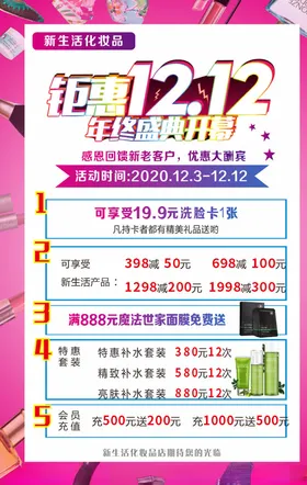 化妆品海报广告宣传单展板