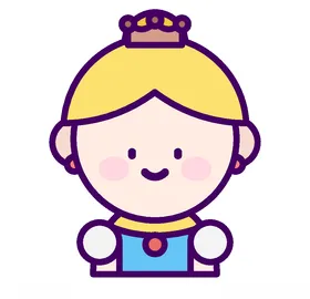 卡通公主头像人物画像彩色人物