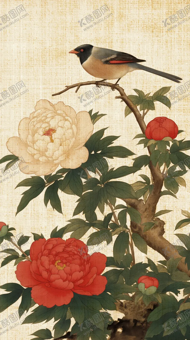 编号：71860901290223319810【酷图网】源文件下载-古风花鸟