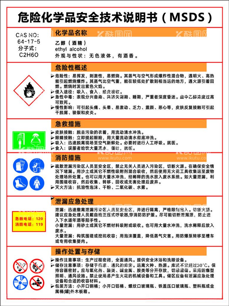 编号：96910512101044237904【酷图网】源文件下载-酒精乙醇MSDS安全技术