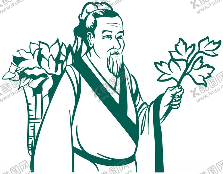 编号：54027212160944031787【酷图网】源文件下载-张仲景矢量图