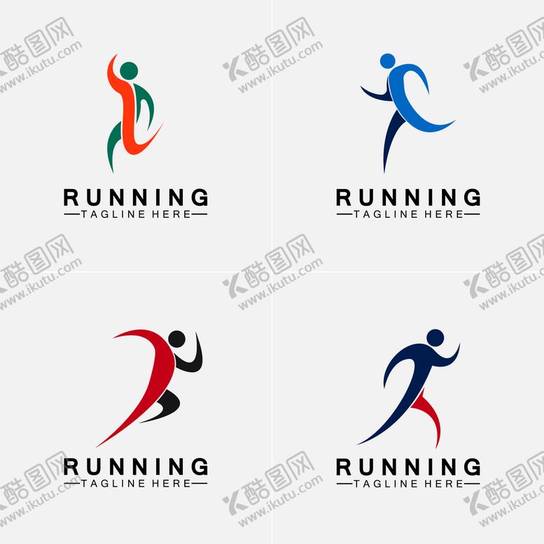 编号：60813709211720323659【酷图网】源文件下载-ai矢量跑步图标logo