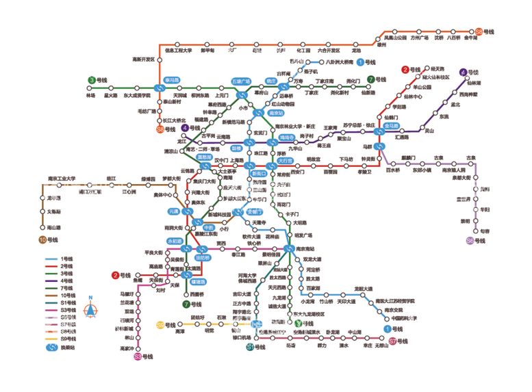 编号：85620412101702405476【酷图网】源文件下载-南京地铁线路图