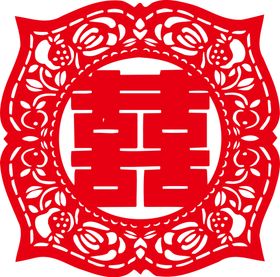 喜庆红双喜