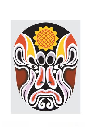 中国风传统京剧脸谱