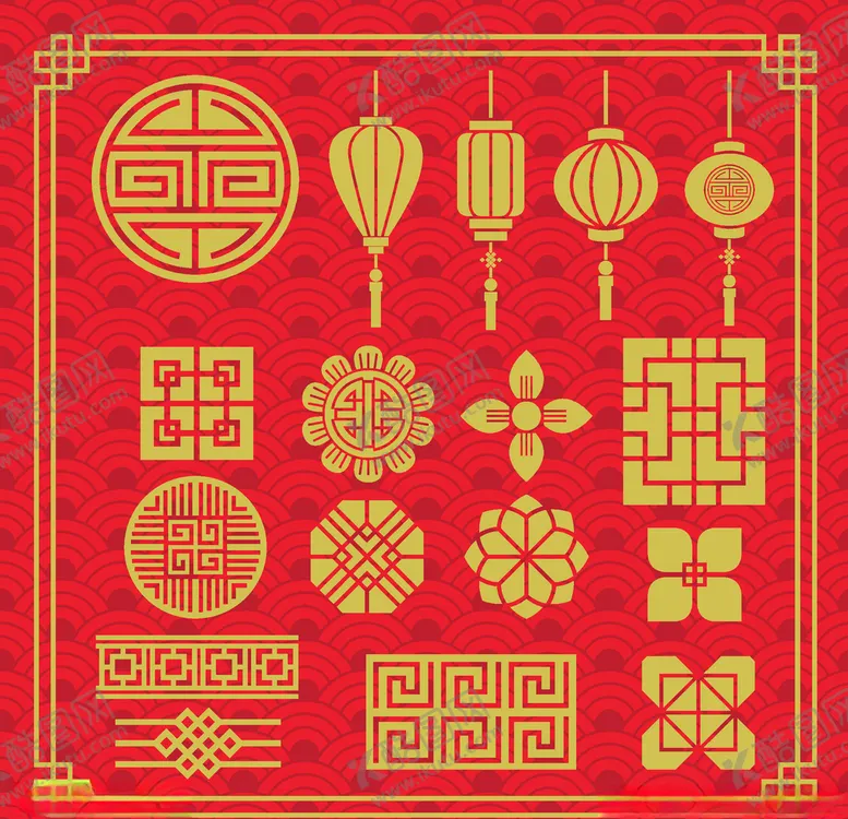 编号：36897309110727349866【酷图网】源文件下载-中国传统纹样