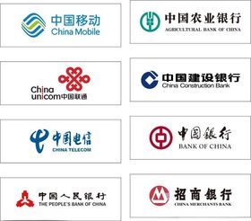 通信logo银行矢量图