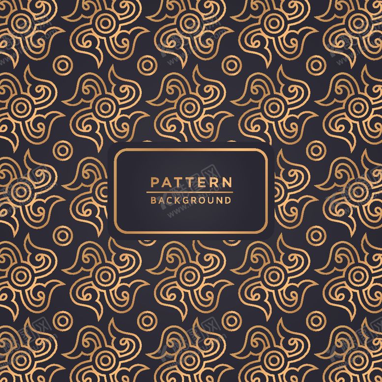 编号：53564309090556268796【酷图网】源文件下载-金色连续花纹