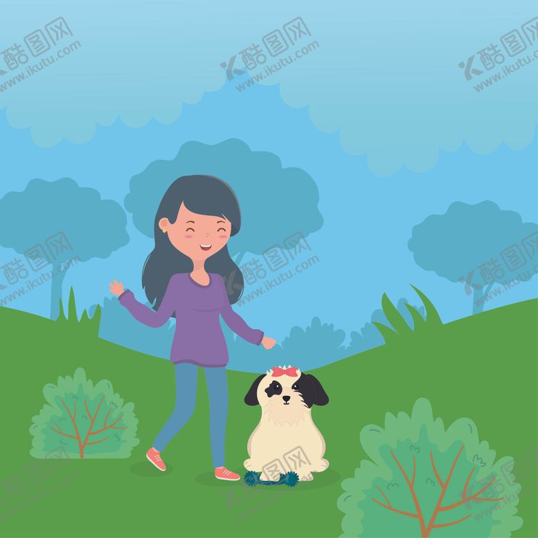 编号：21598807082041345601【酷图网】源文件下载-宠物饲养主题插画
