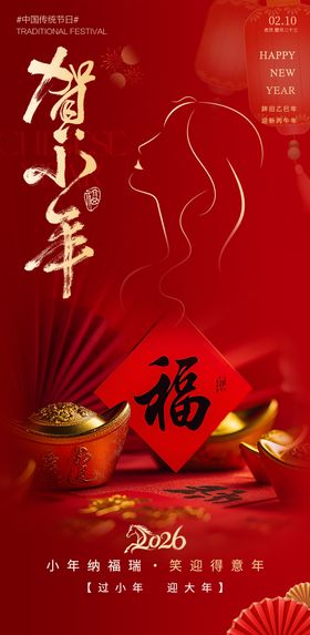 医美马年小年节日海报