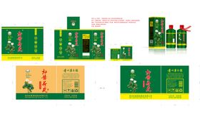 杜酱荷花酒印刷平面图