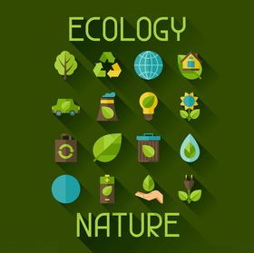 生态与自然图标集合