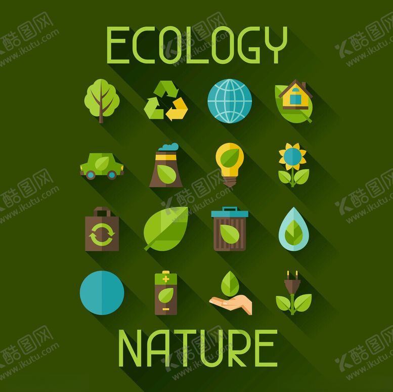 编号：85150704051846271653【酷图网】源文件下载-生态与自然图标集合