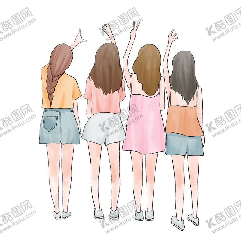 编号：68458805061610037972【酷图网】源文件下载-水彩手绘女孩