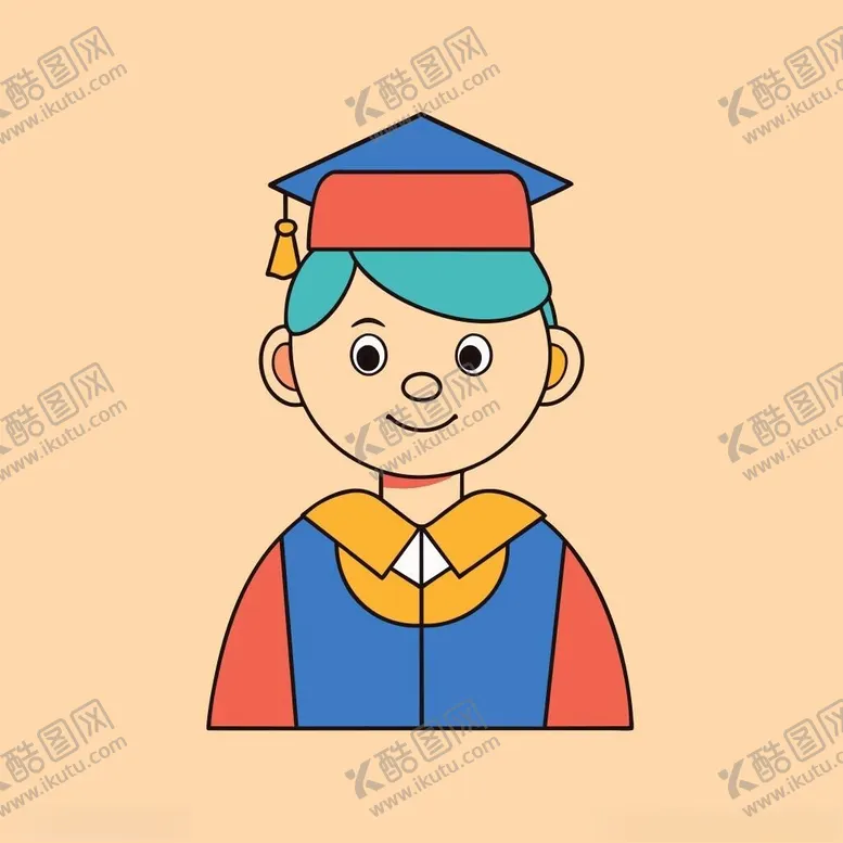 编号：72935401282158109482【酷图网】源文件下载-戴毕业帽的小男孩