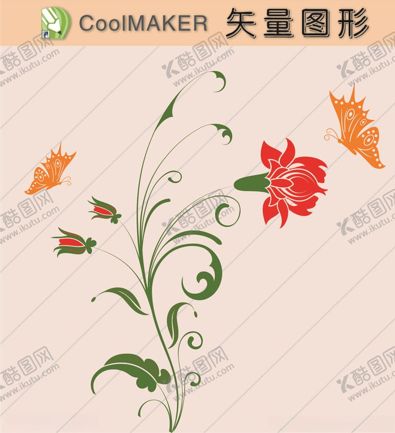 编号：99086807020132506746【酷图网】源文件下载-花草剪纸花草壁纸简洁手绘