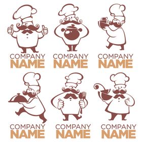 厨师卡通形象设计素材