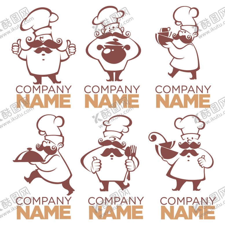 编号：79576704040937082267【酷图网】源文件下载-厨师卡通形象设计素材