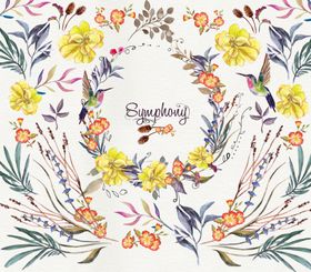 创意水彩鲜花背景