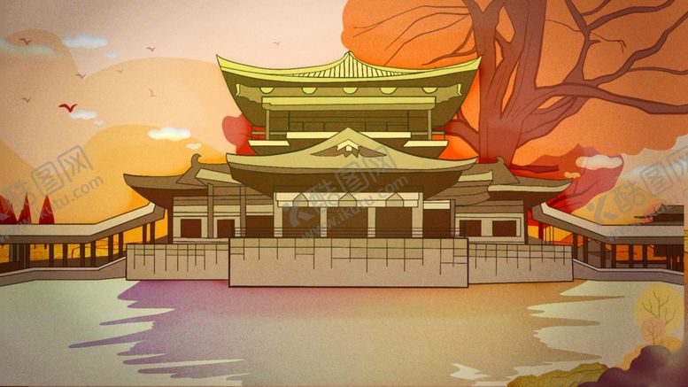 编号：27636109240038522990【酷图网】源文件下载-中国风建筑插画