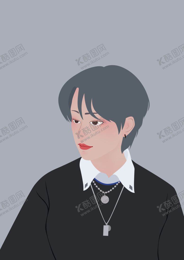 编号：46793305131542096078【酷图网】源文件下载-手绘男头