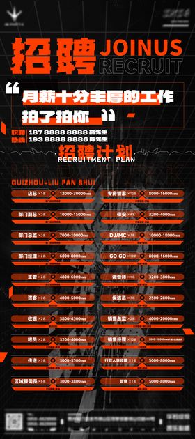 酒吧夜店玩乐趣味品宣招聘展架海报