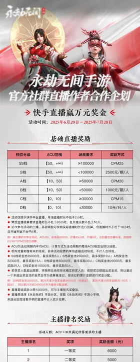 远光游戏激励活动长图海报