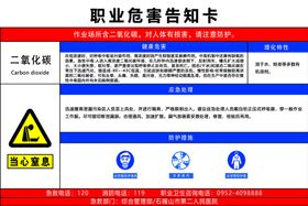 编号：38561009292105487861【酷图网】源文件下载-二氧化碳职业危害告知卡