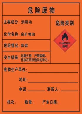 危废标签