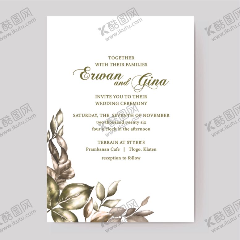 编号：28370609250923267649【酷图网】源文件下载-邀请卡