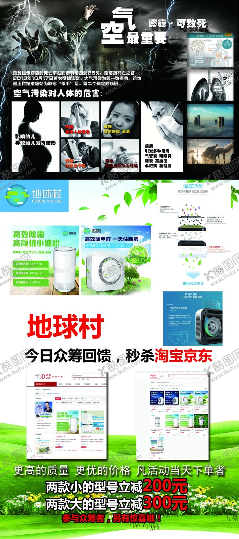 编号：23505007052024349383【酷图网】源文件下载-空气净化器活动展架