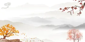 古风背景素材中国展板海报