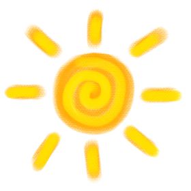 卡通太阳可爱手绘手绘简笔画表情