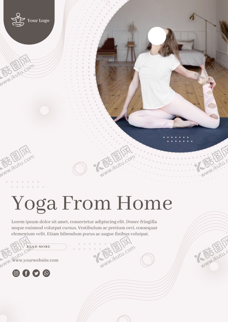 编号：29805810301546194645【酷图网】源文件下载-瑜伽海报