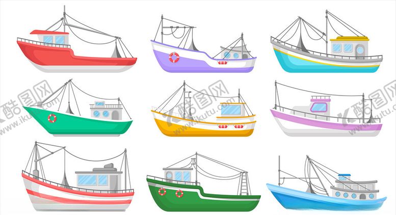 编号：96781509180459184211【酷图网】源文件下载-卡通船只