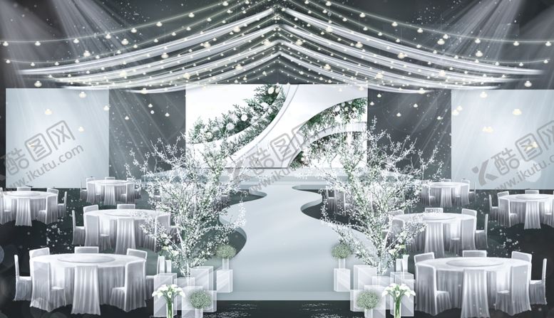 编号：44826406280905565158【酷图网】源文件下载-白色几何婚礼背景图片