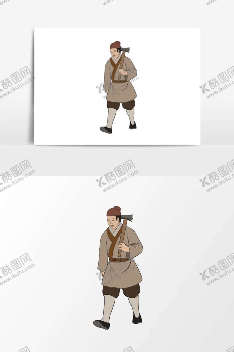 编号：93868707021749053671【酷图网】源文件下载-淡彩国画人物
