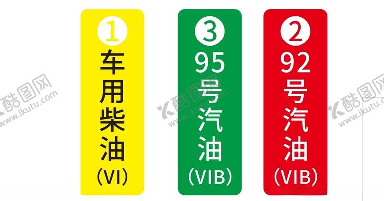 编号：12340402240600234631【酷图网】源文件下载-加油站汽油标识牌油号