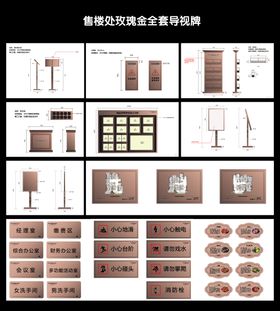 地产售楼处金属导视牌VI