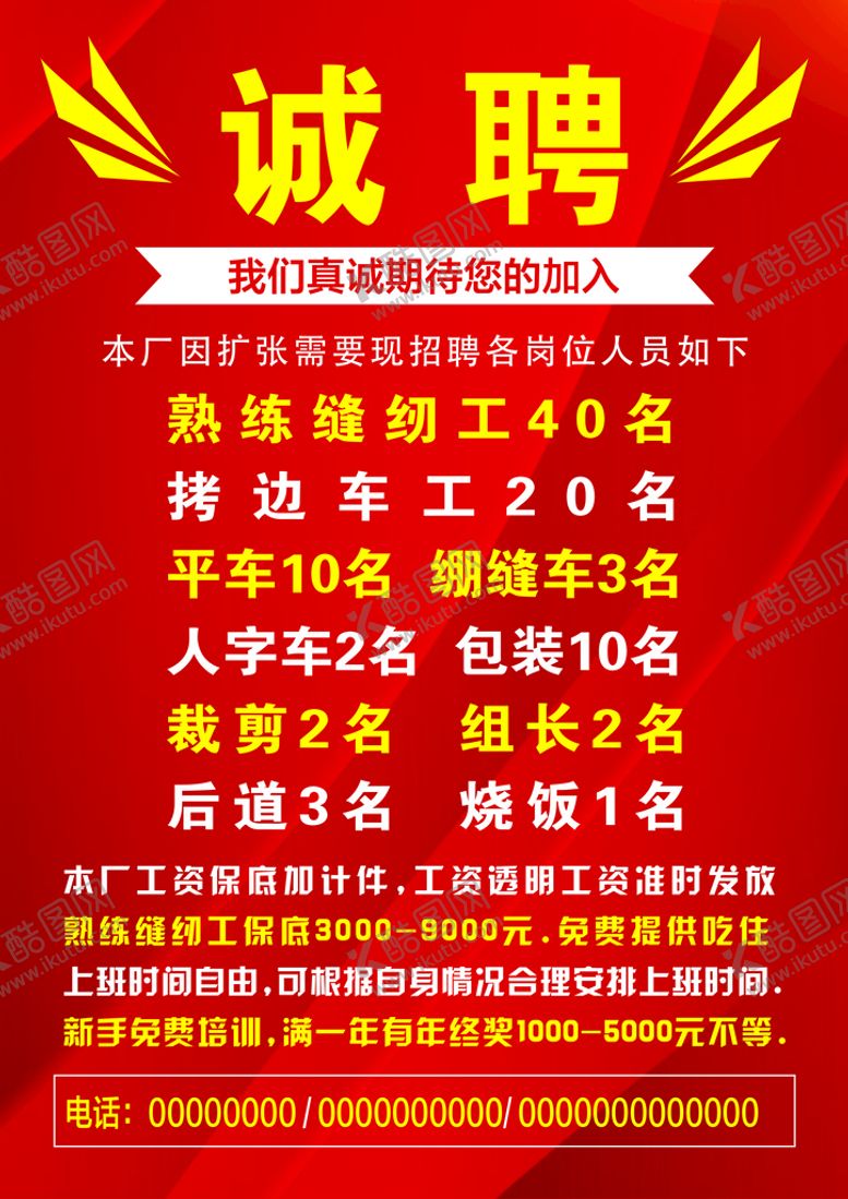 编号：78629509220523197548【酷图网】源文件下载-招聘海报