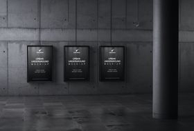 路边灯箱广告展位样机